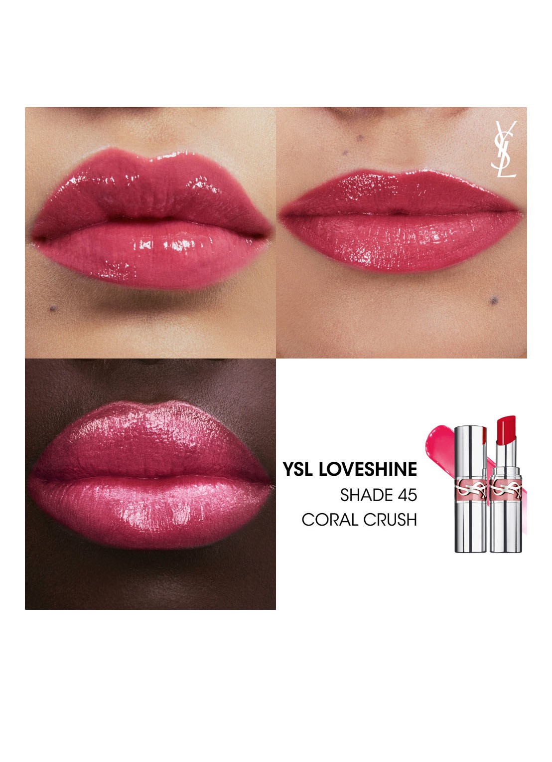 Yves Saint Laurent Loveshine - lipstick - detail 4 45 coral crush