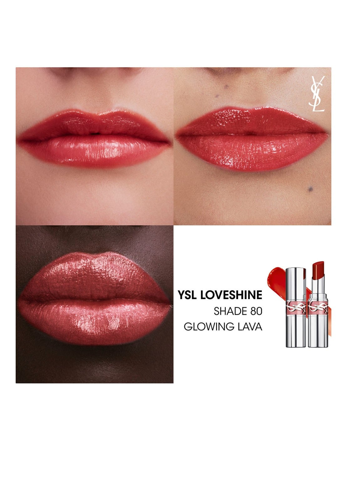 Yves Saint Laurent Loveshine - lipstick - detail 4 80 glowing lava