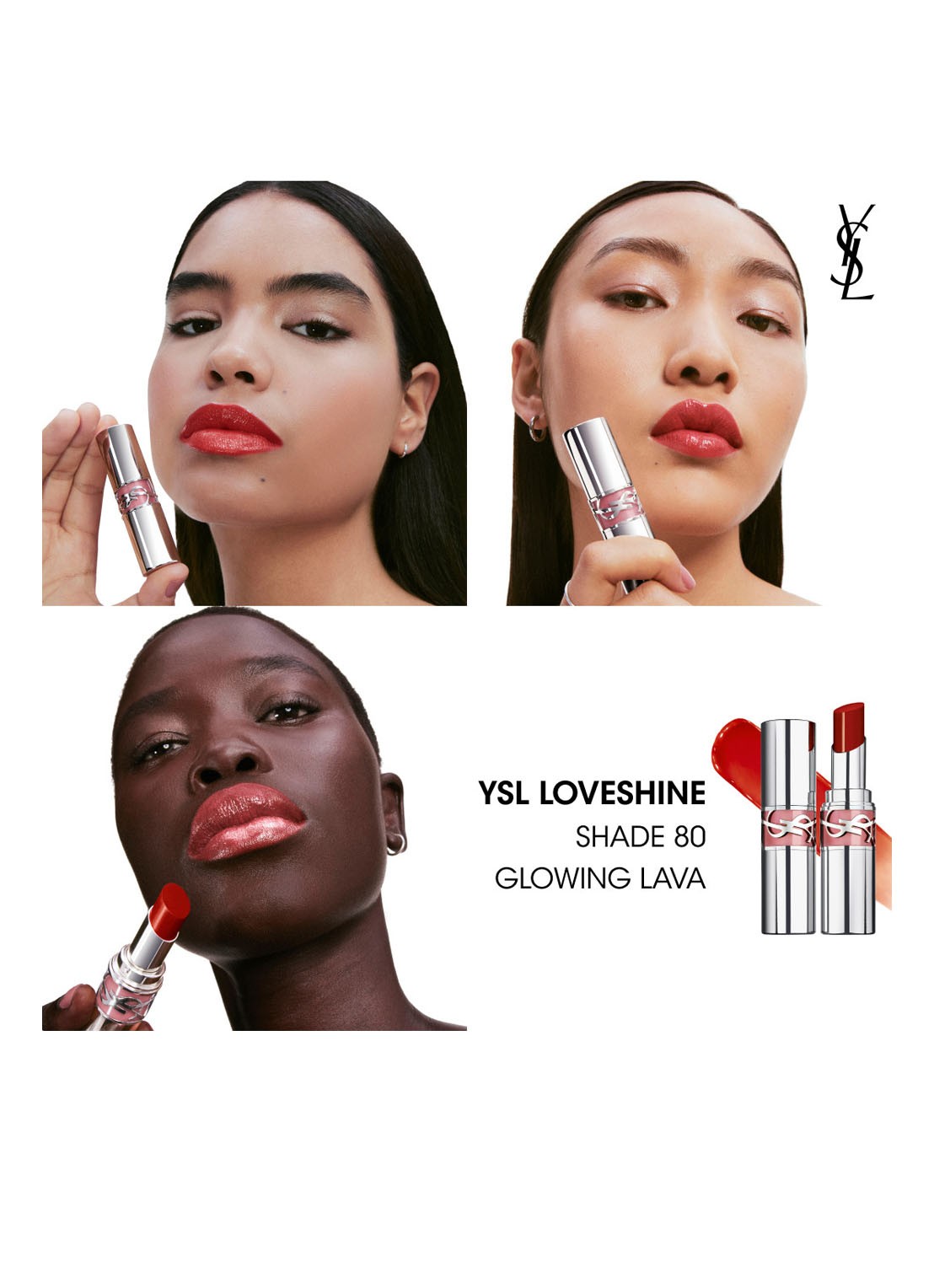 Yves Saint Laurent Loveshine - lipstick - detail 7 80 glowing lava