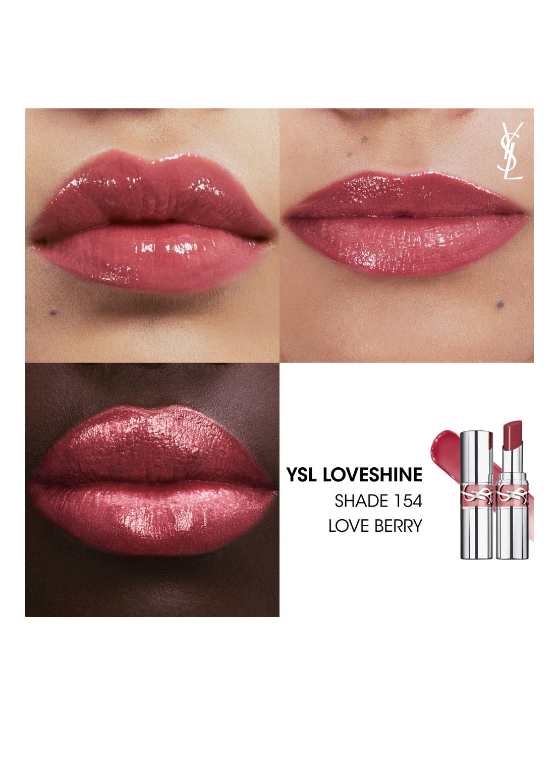 Yves Saint Laurent Loveshine - lipstick - detail 4 154 love berry