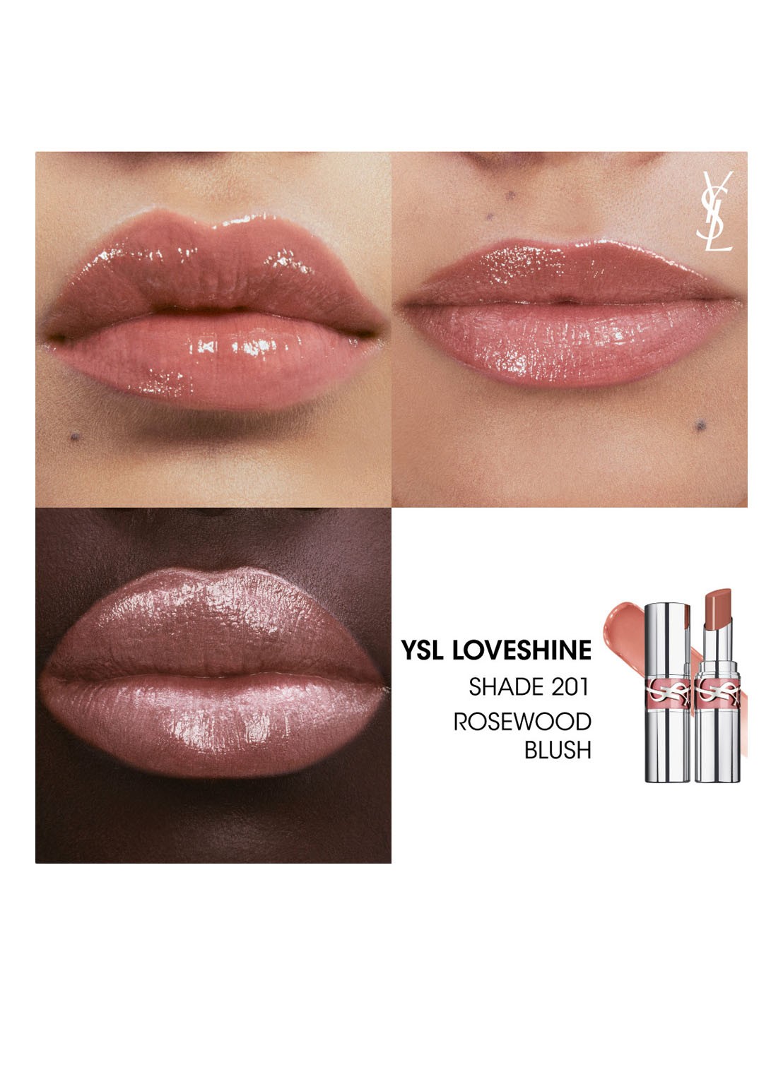 Yves Saint Laurent Loveshine - lipstick - detail 4 201 rosewood blush