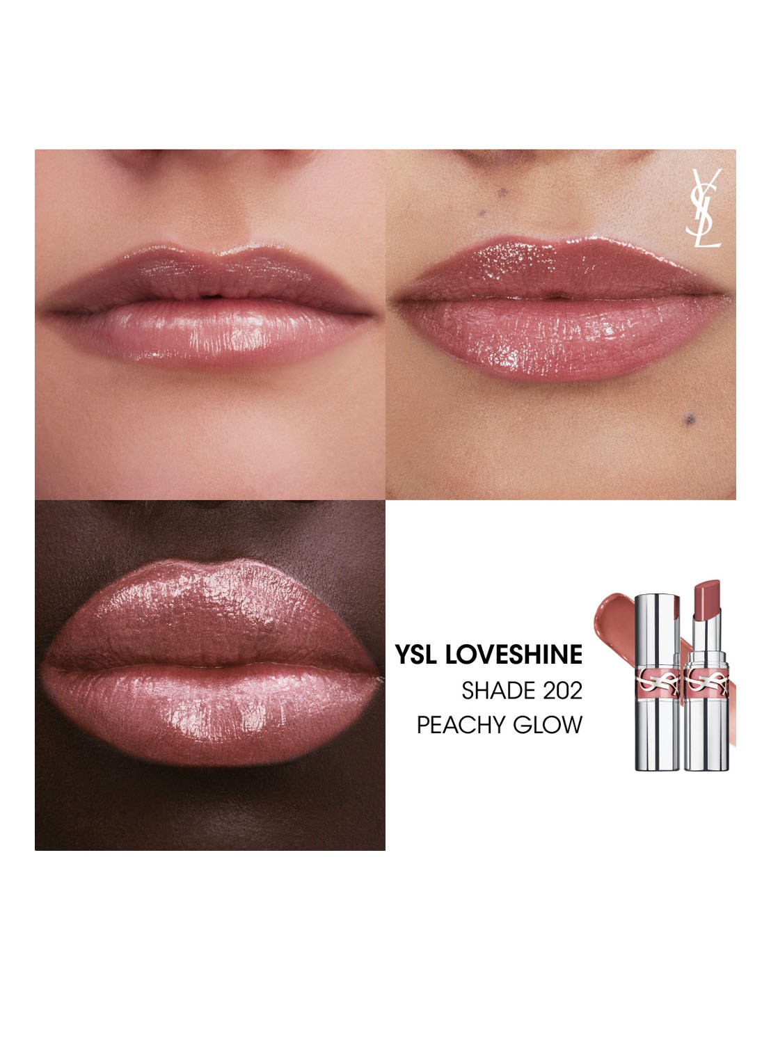 Yves Saint Laurent Loveshine - lipstick - detail 2 202 peachy glow