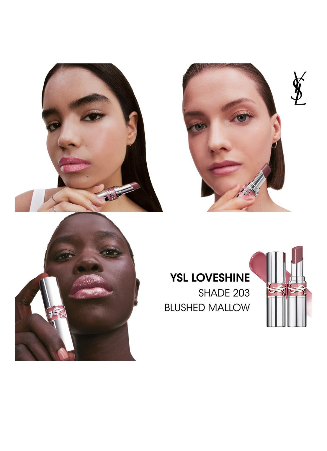 Yves Saint Laurent Loveshine - lipstick - detail 5 203 blushed mallow