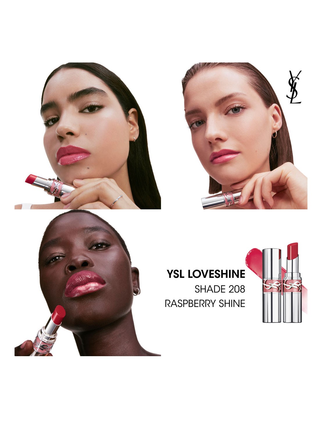 Yves Saint Laurent Loveshine - lipstick - detail 7 208 raspberry shine