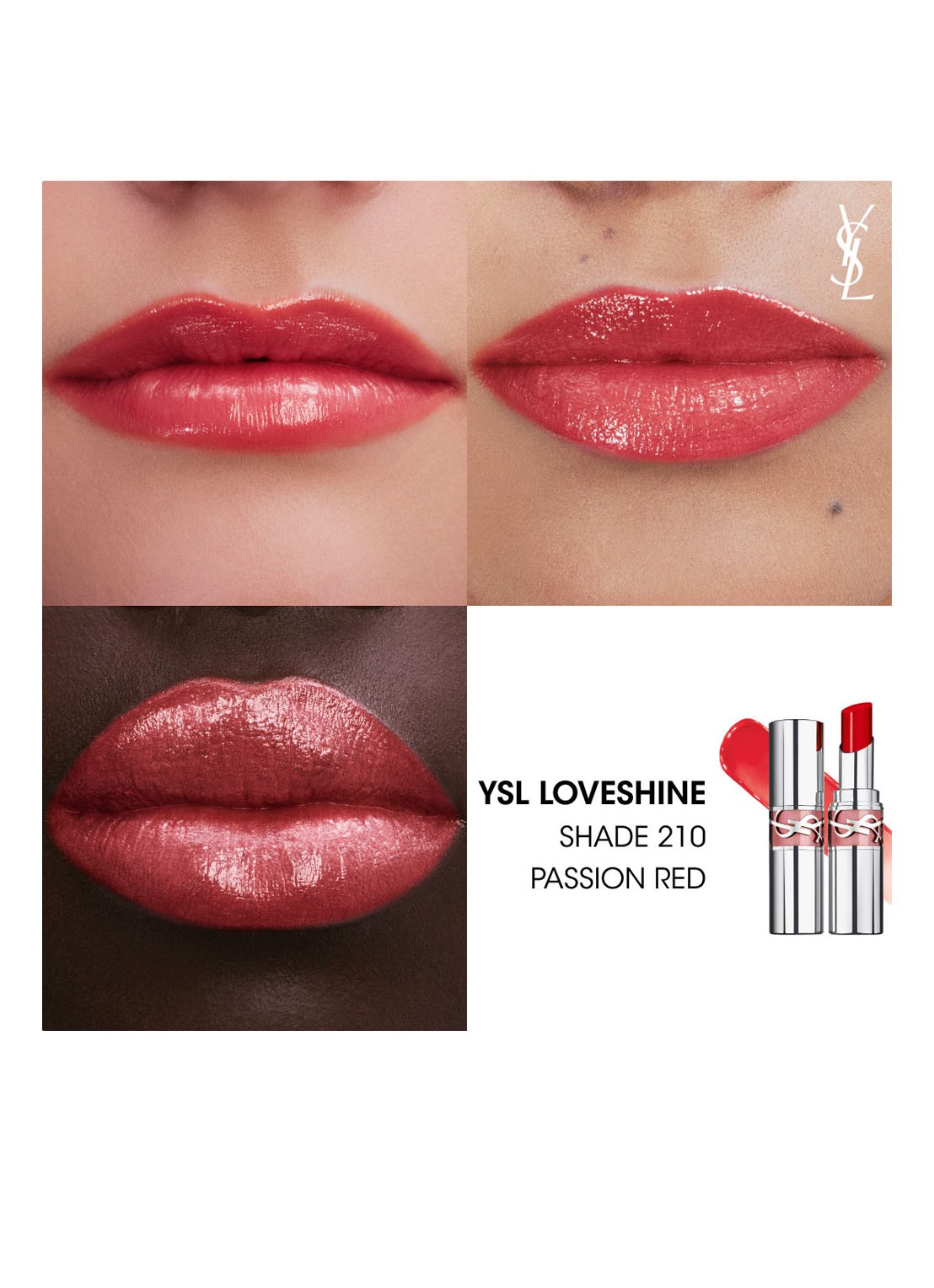 Yves Saint Laurent Loveshine - lipstick - detail 4 210 passion red