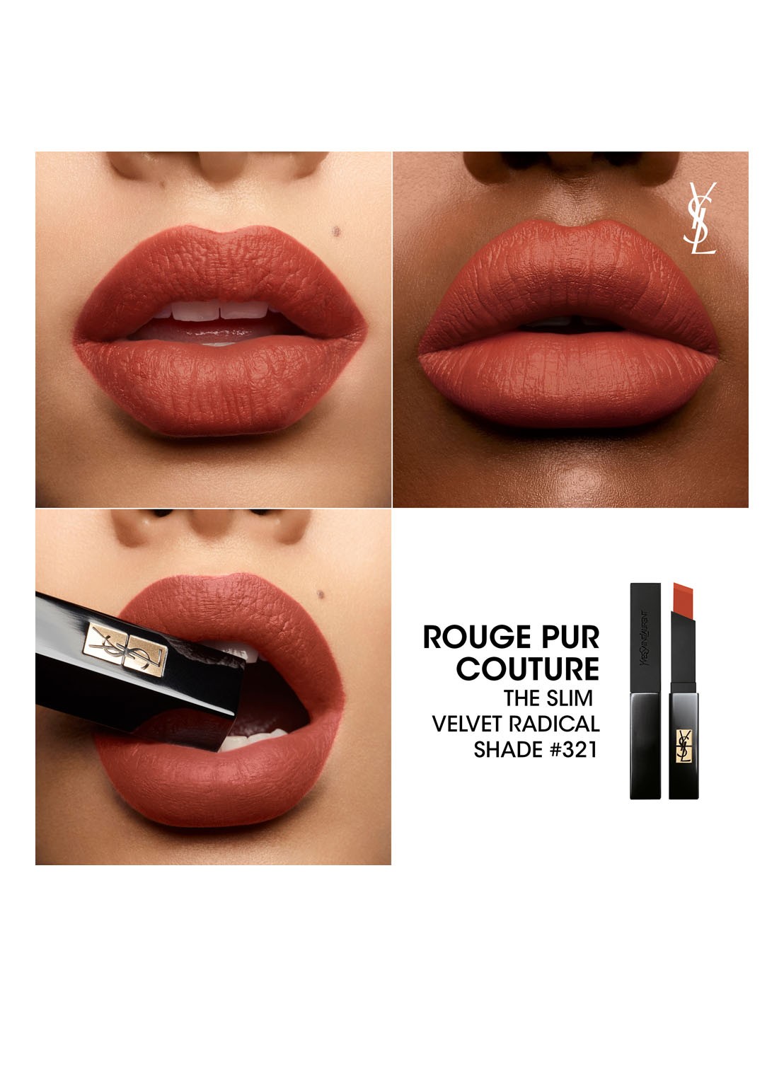 Yves Saint Laurent Rouge Pur Couture The Slim Velvet Radical - lipstick - detail 2 321
