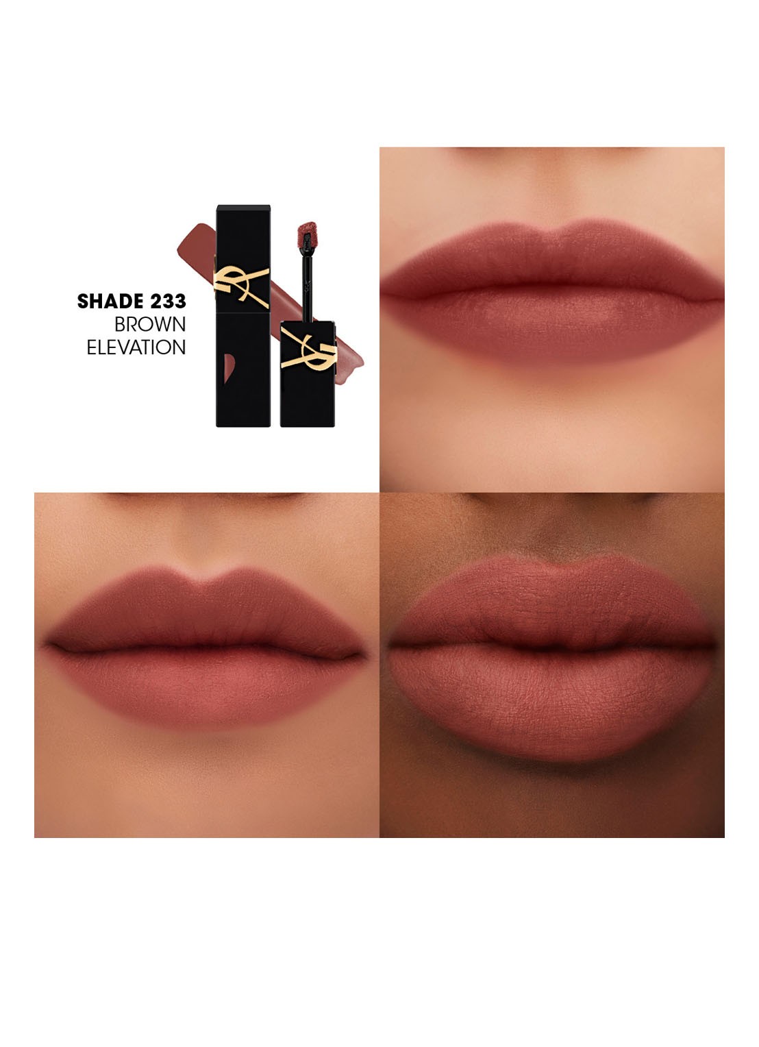 Yves Saint Laurent The Inks Blur Blurring Matte Lip Stain - detail 3 233 brown elevation
