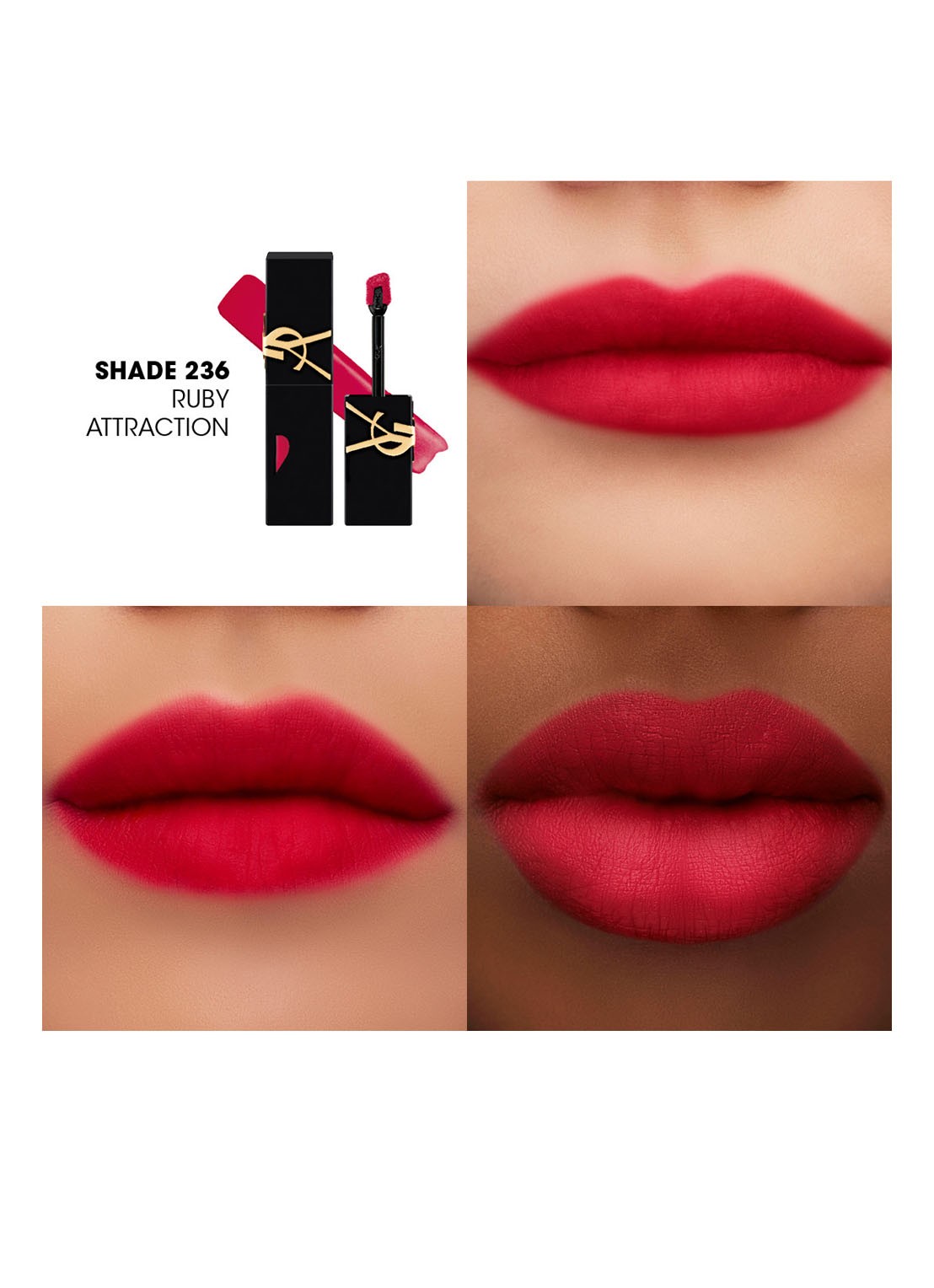 Yves Saint Laurent The Inks Blur Blurring Matte Lip Stain - detail 5 236 ruby attraction