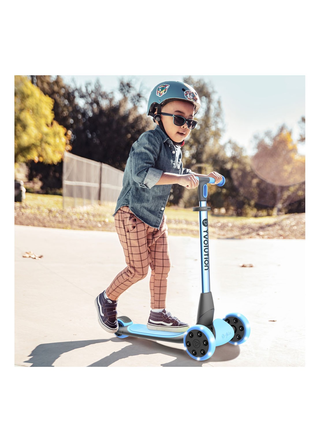 Yvolution Y Glider Nua step - detail 4 blauw