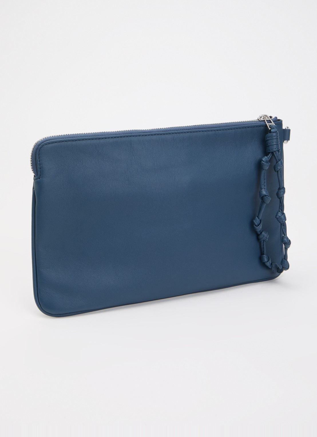 Zadig&Voltaire Angel clutch van leer met logo - achterkant 5 petrol