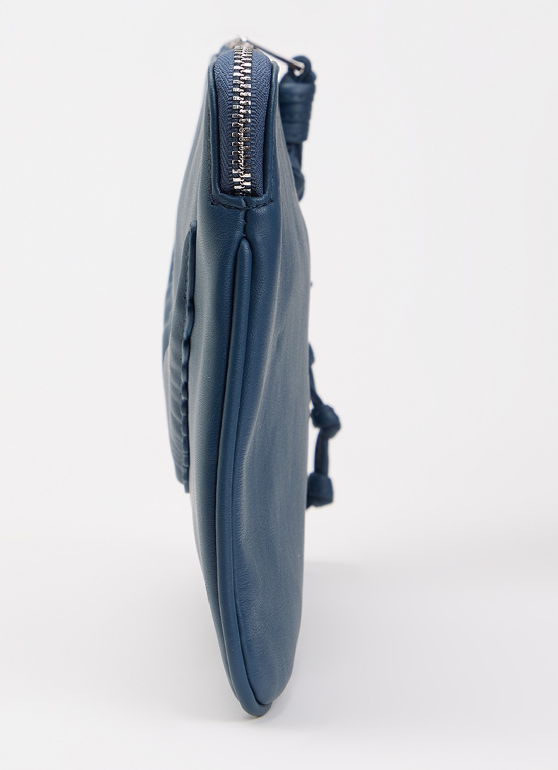 Zadig&Voltaire Angel clutch van leer met logo - detail 3 petrol