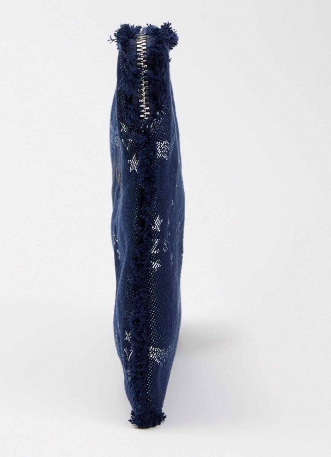 Zadig&Voltaire Angel Denim Monogram clutch met logoborduring  - detail 3 donkerblauw