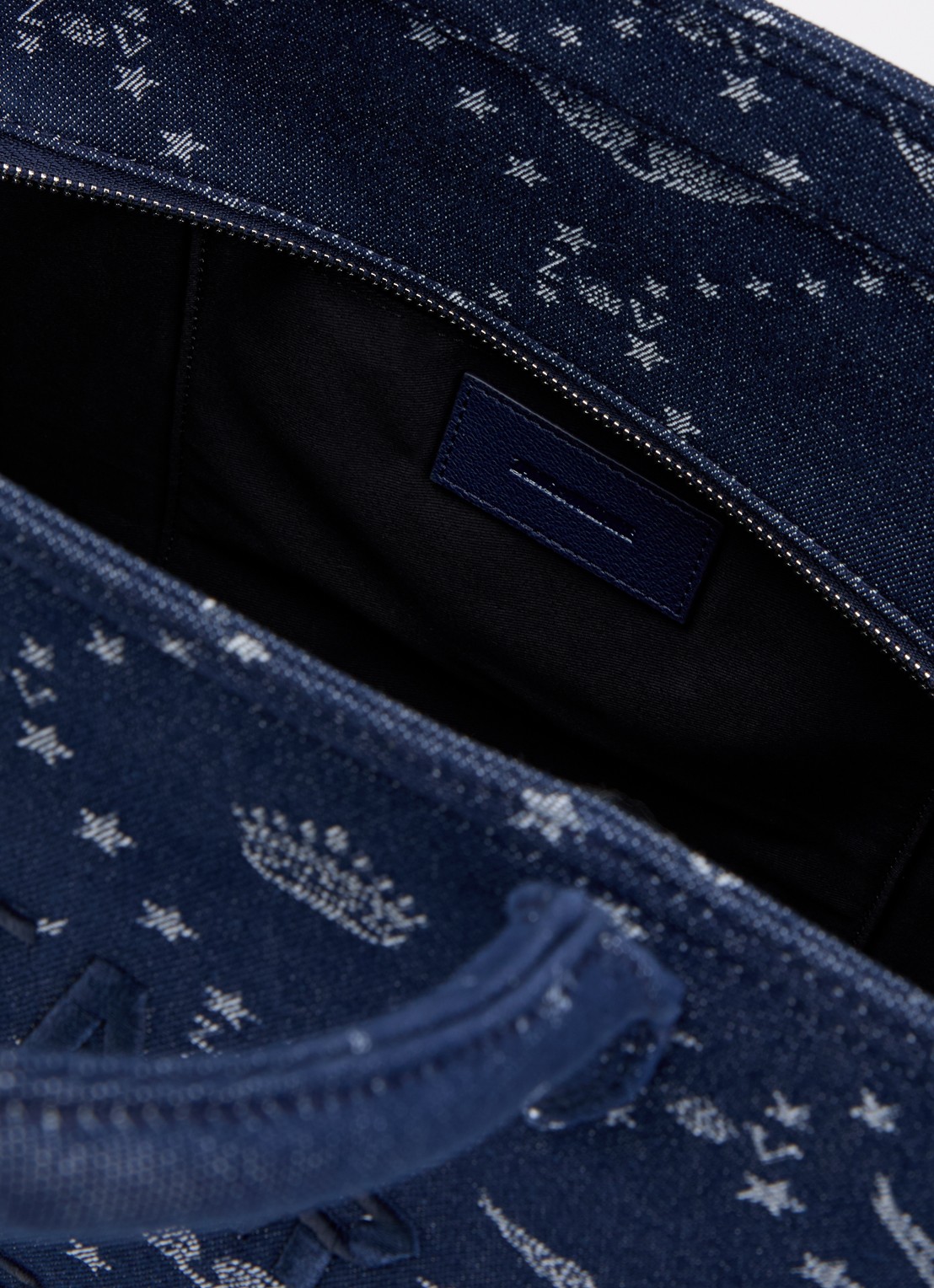 Zadig&Voltaire Angel Tote handtas van denim met afneembare schouderriem  - detail 3 donkerblauw