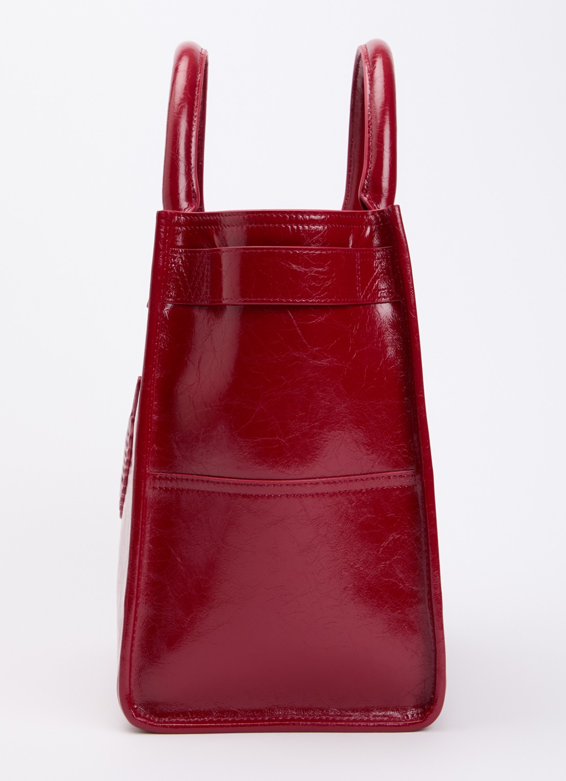 Zadig&Voltaire Angel Tote handtas van lakleer met afneembare schouderriem  - detail 4 kersenrood
