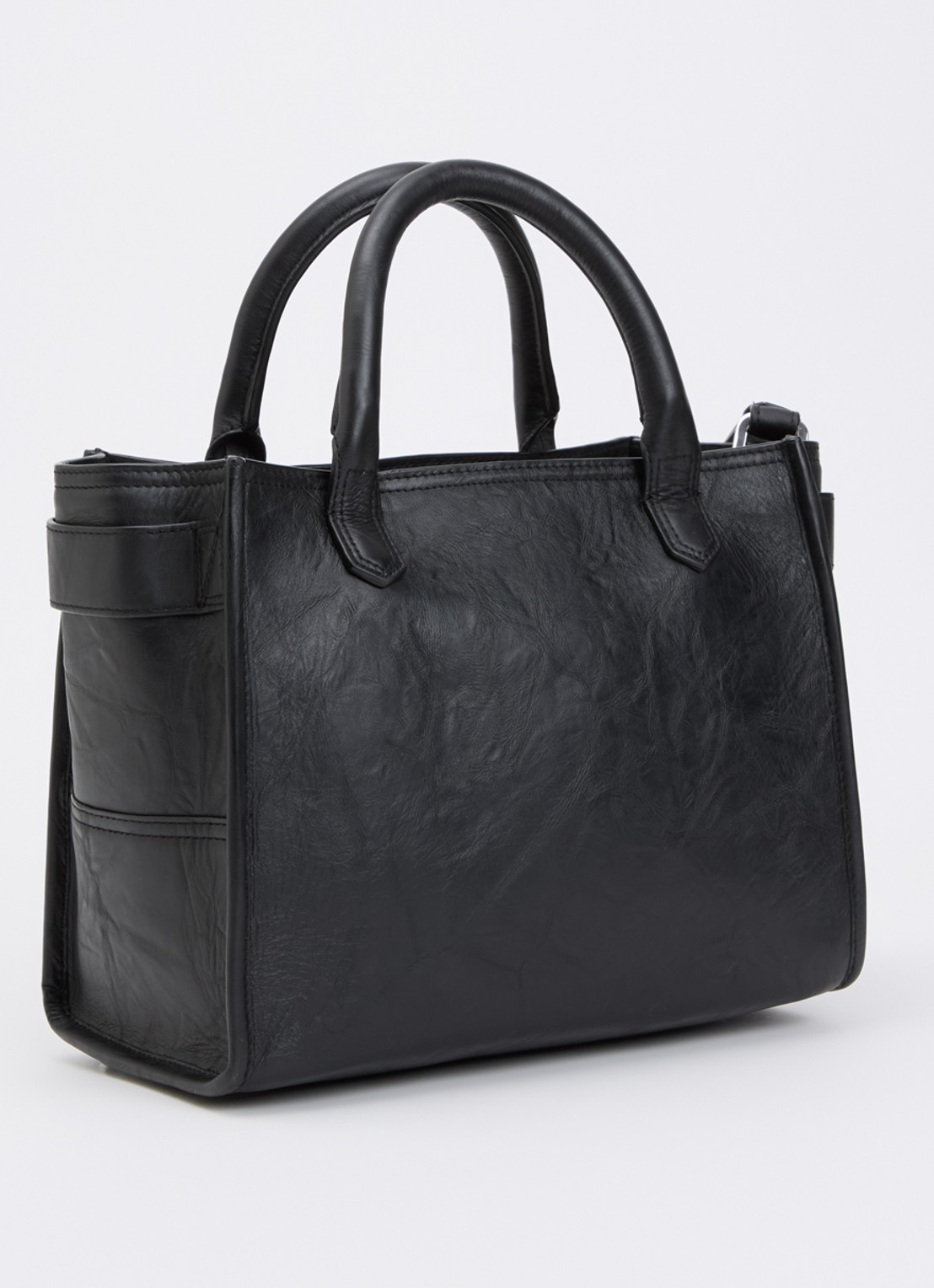 Zadig&Voltaire Angel Tote XS handtas van leer met logo - achterkant zwart