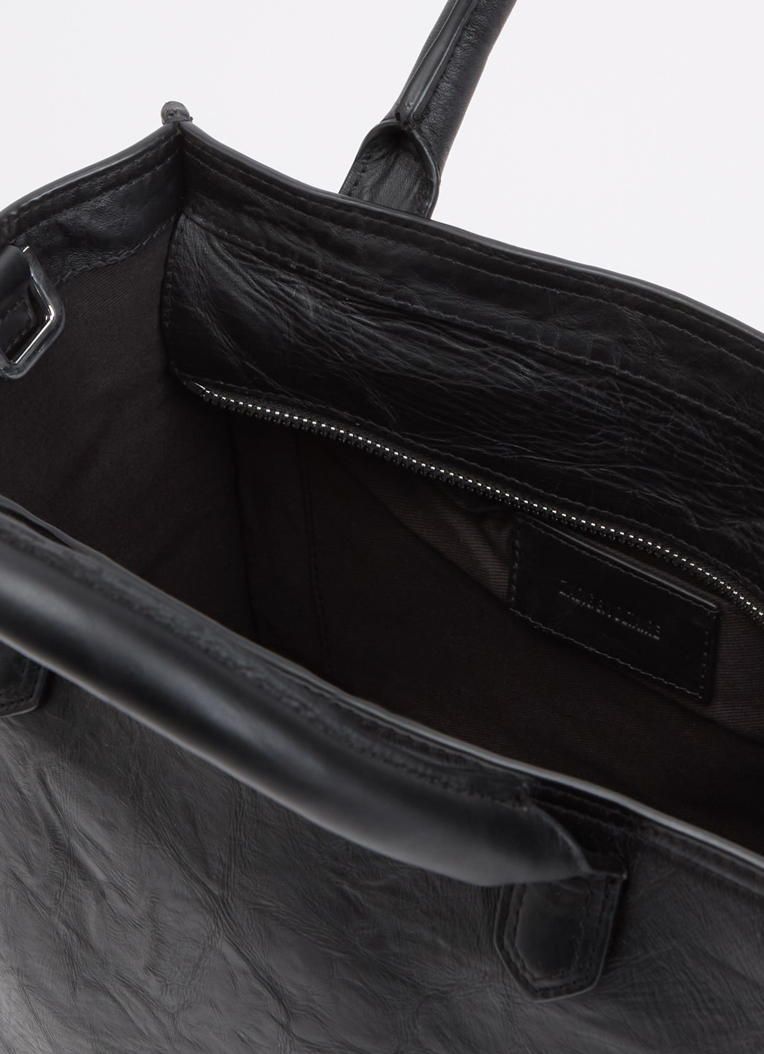 Zadig&Voltaire Angel Tote XS handtas van leer met logo - detail 5 zwart