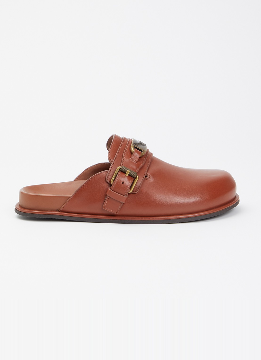 Zadig&Voltaire Angie Gourmette muiltje van leer - voorkant cognac