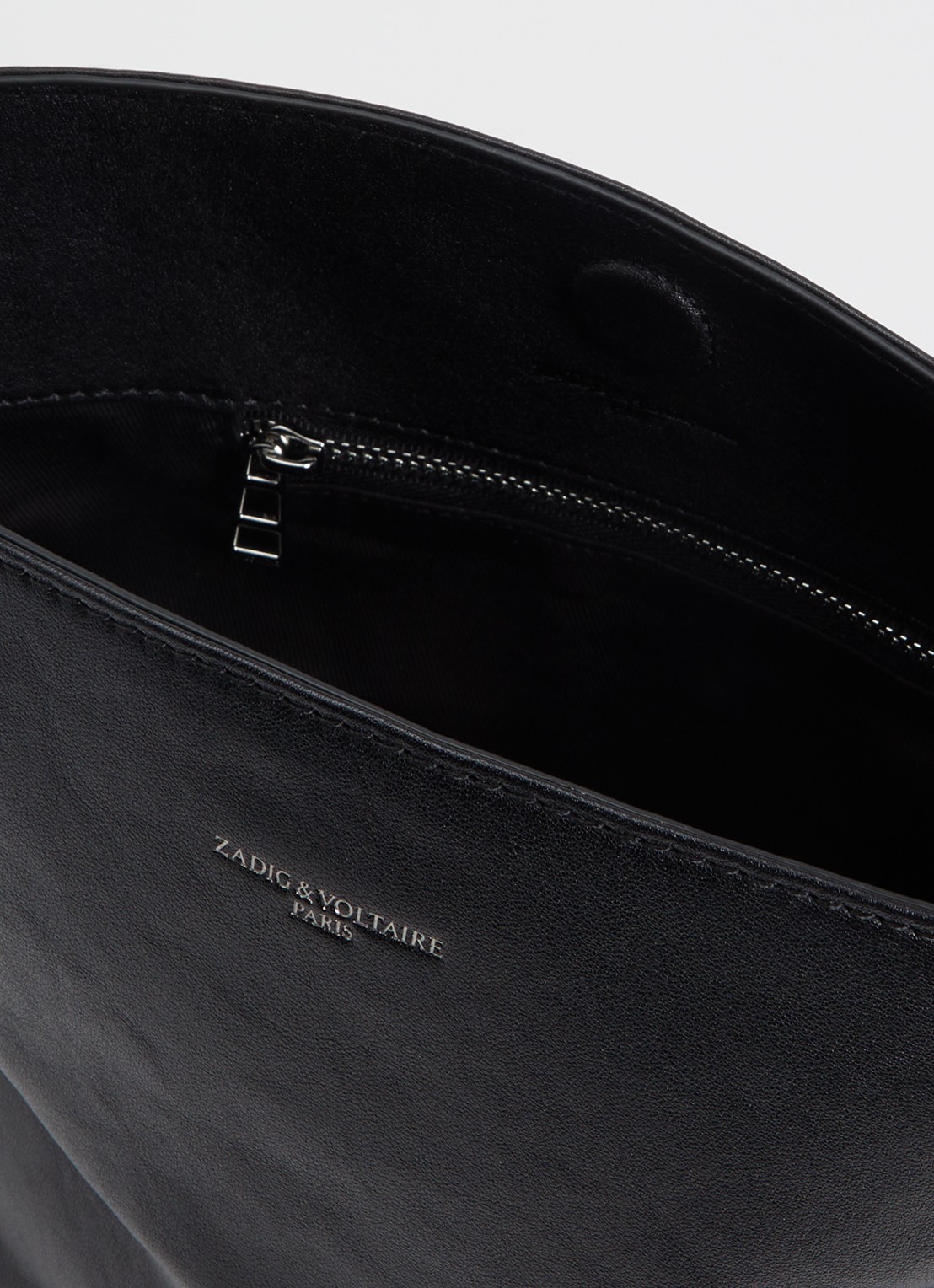 Zadig&Voltaire Baby Jane crossbodytas van leer - detail zwart