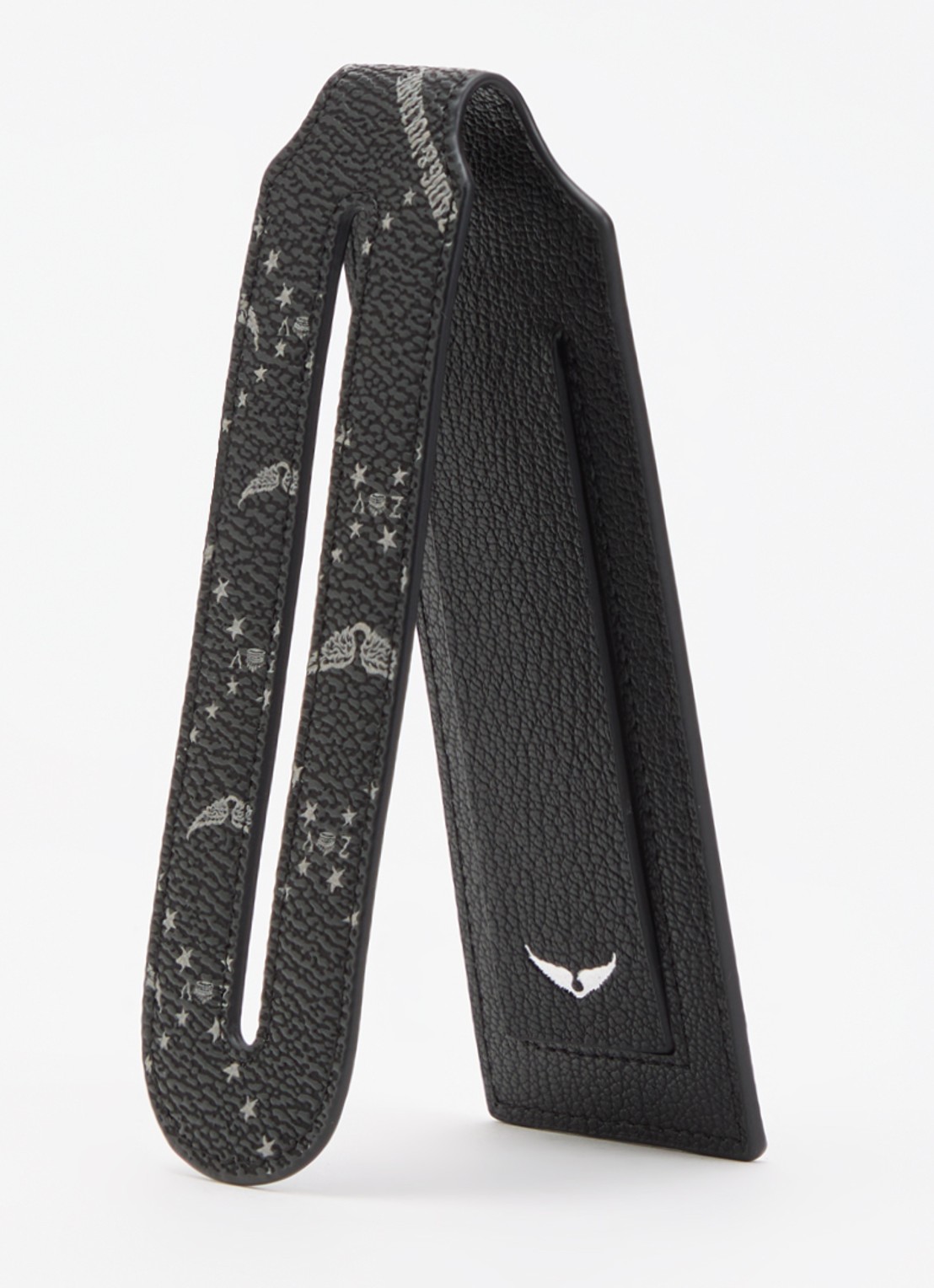 Zadig&Voltaire Bagagelabel met logoprint 14 cm  - voorkant 2 zwart