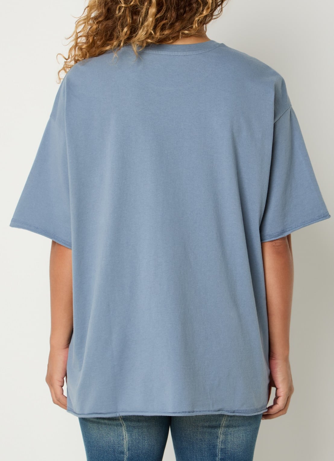 Zadig&Voltaire Berry T-shirt met strass - achterkant staalblauw