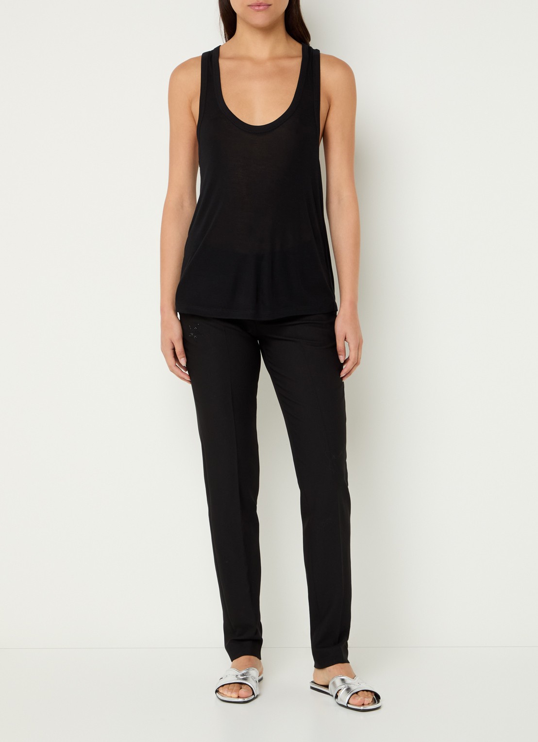 Zadig&Voltaire Bianca tanktop met stretch - voorkant 2 zwart