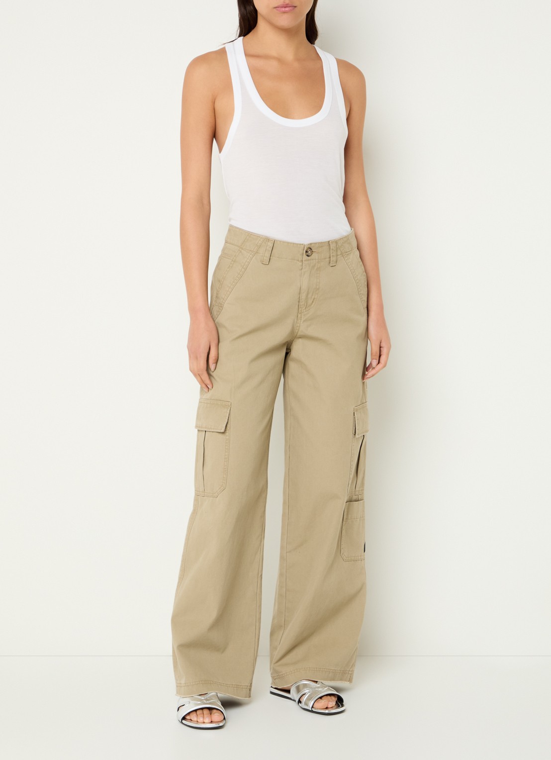 Zadig&Voltaire Bianca tanktop met stretch - voorkant 4 wit
