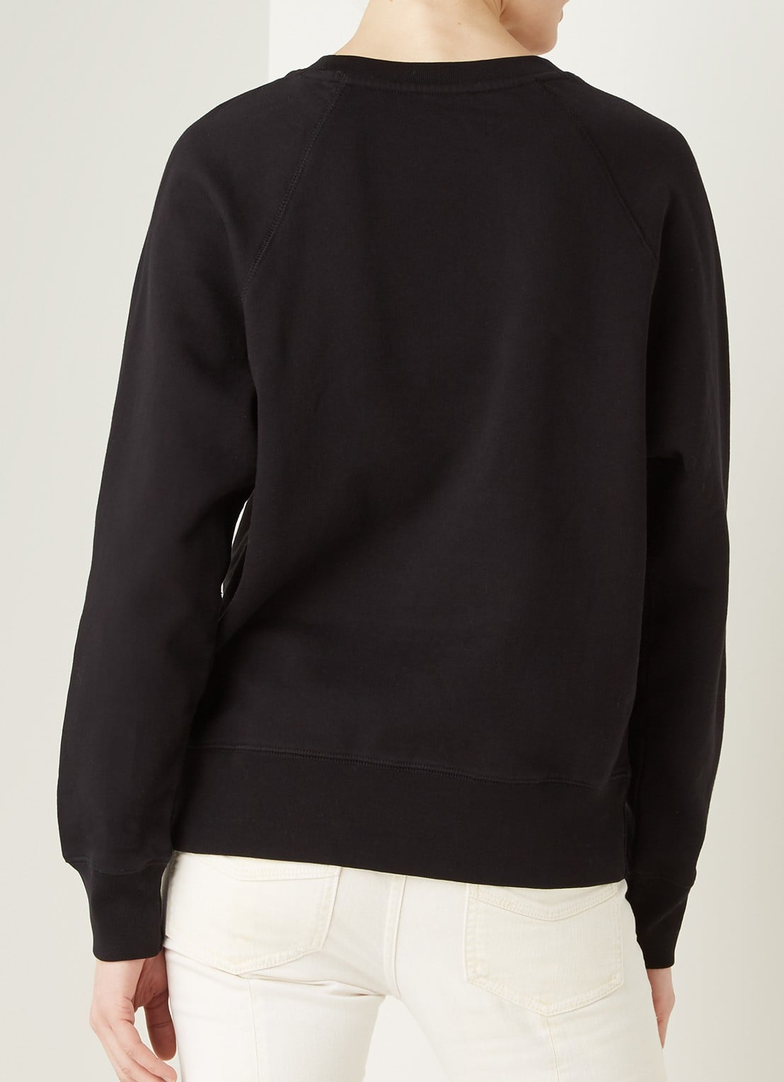 Zadig&Voltaire Blason sweater met metallic logoborduring - achterkant zwart