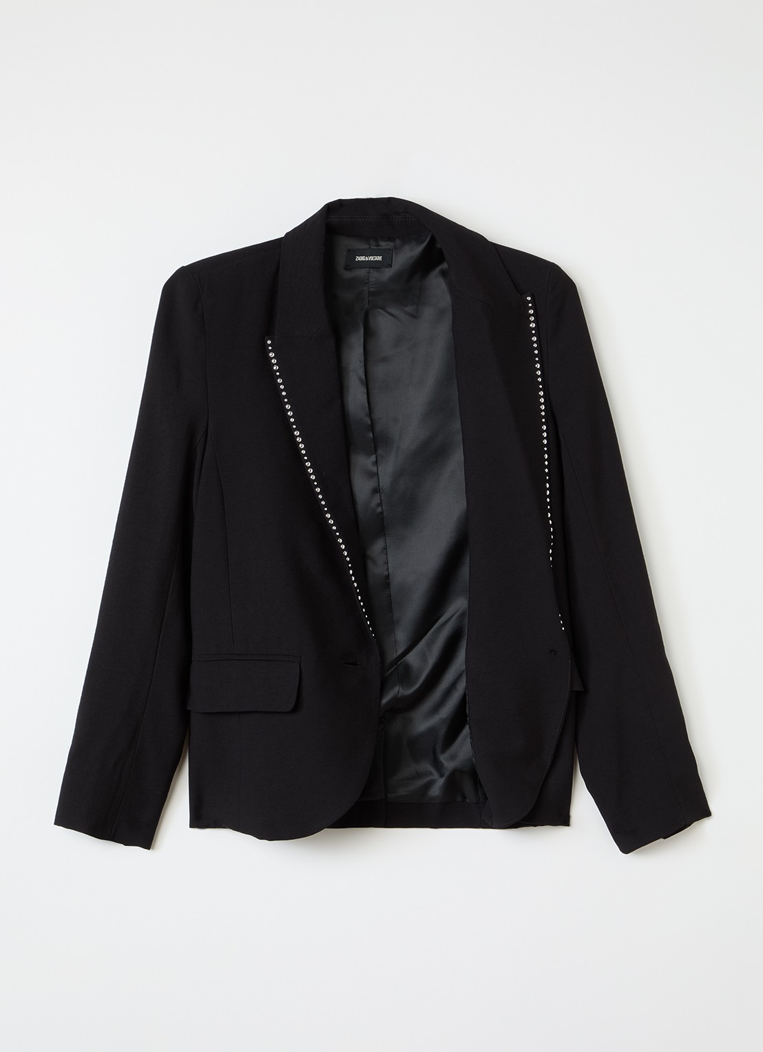 Zadig&Voltaire Blazer met studs - voorkant 3 zwart