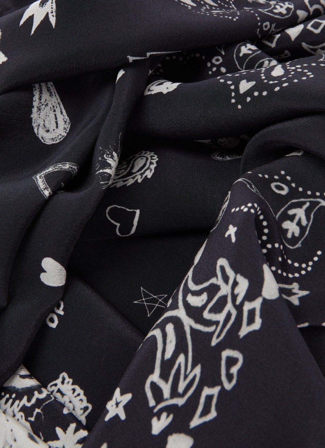 Zadig&Voltaire Blondie bandana van zijde 130 x 130 cm - detail 3 zwart