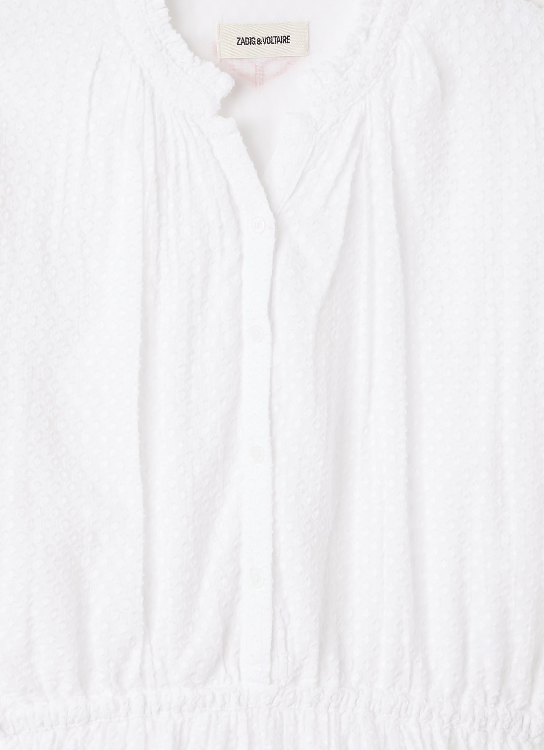 Zadig&Voltaire Blousejurk met structuur - detail wit
