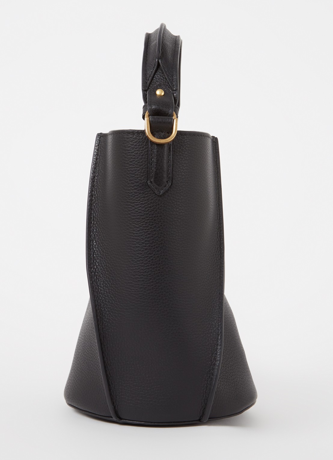 Zadig&Voltaire Borderline buckettas van leer met afneembare schouderriem  - detail 2 zwart