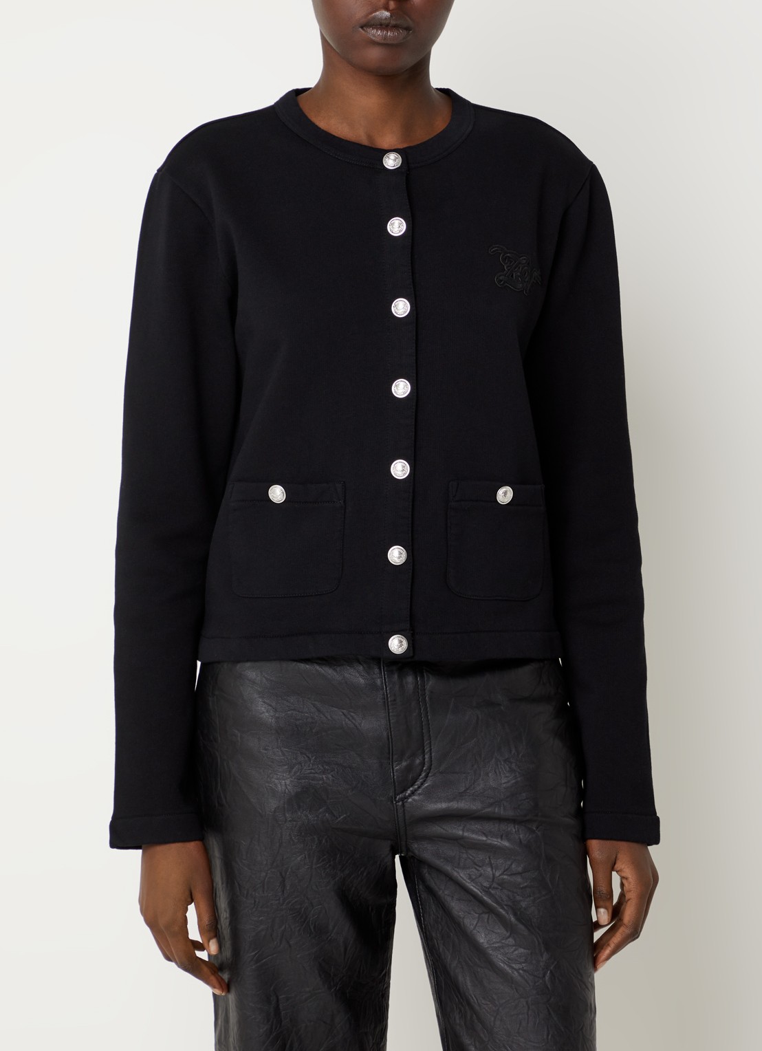 Zadig&Voltaire Cama vest met logo - detail 4 zwart