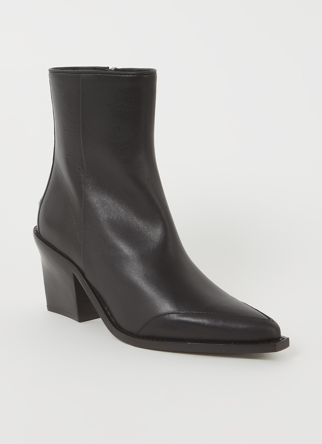 Zadig&Voltaire Cara cowboylaars van kalfsleer - voorkant 2 zwart