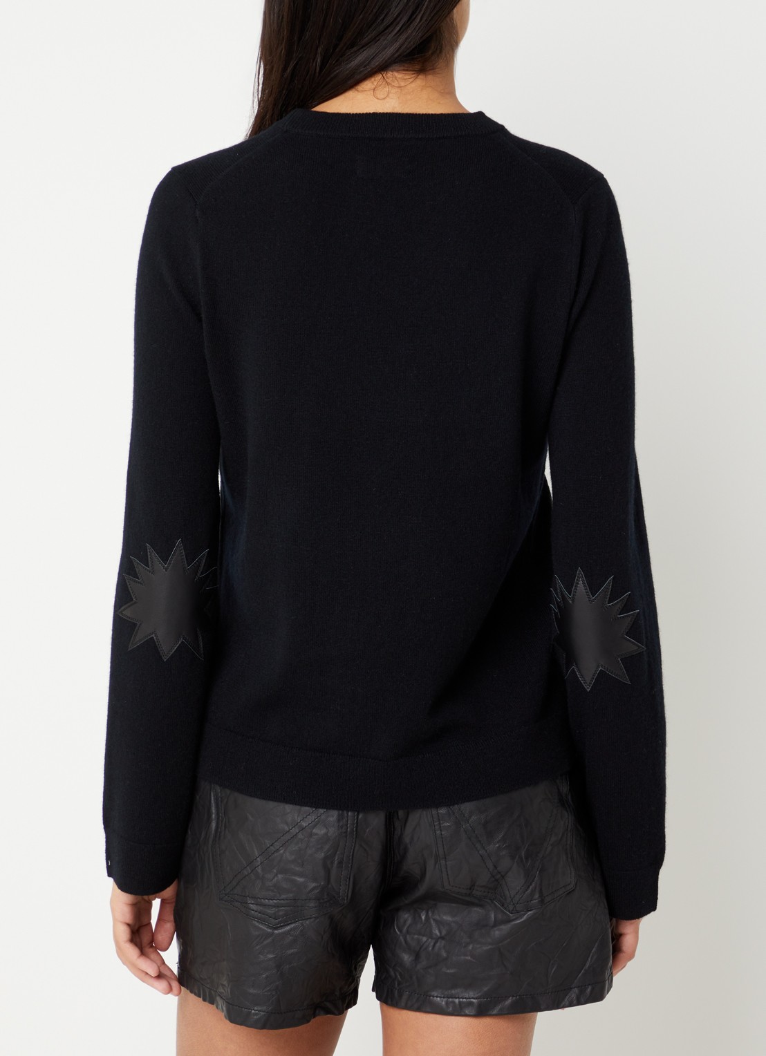 Zadig&Voltaire Cara fijngebreide trui in kasjmierblend - detail 4 grijs