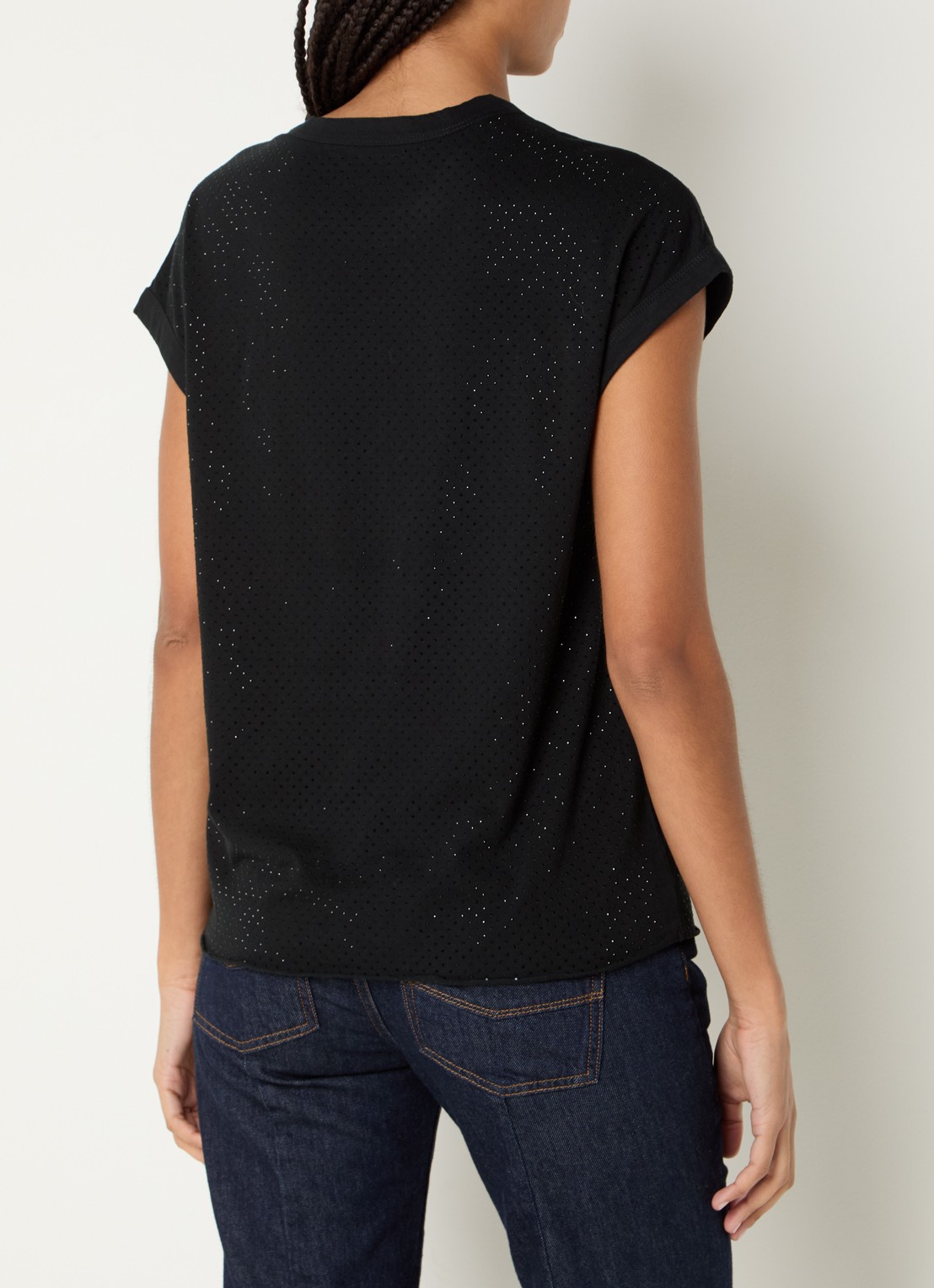Zadig&Voltaire Cecilia top met strass - achterkant 3 zwart