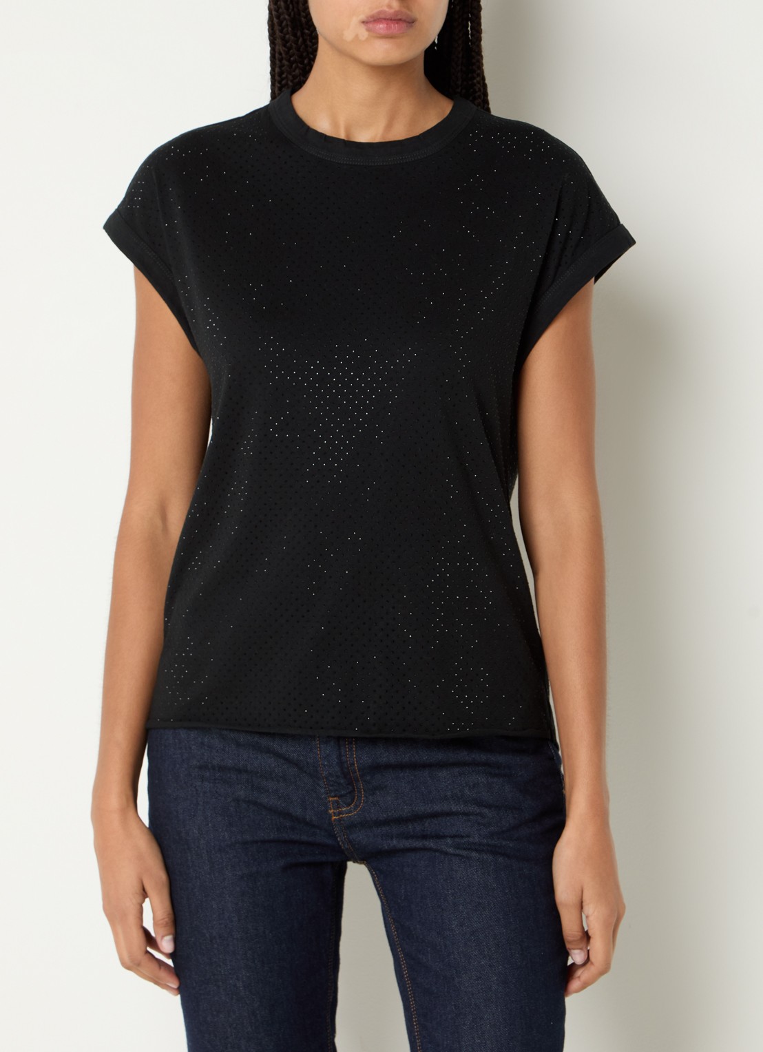 Zadig&Voltaire Cecilia top met strass - detail 4 zwart