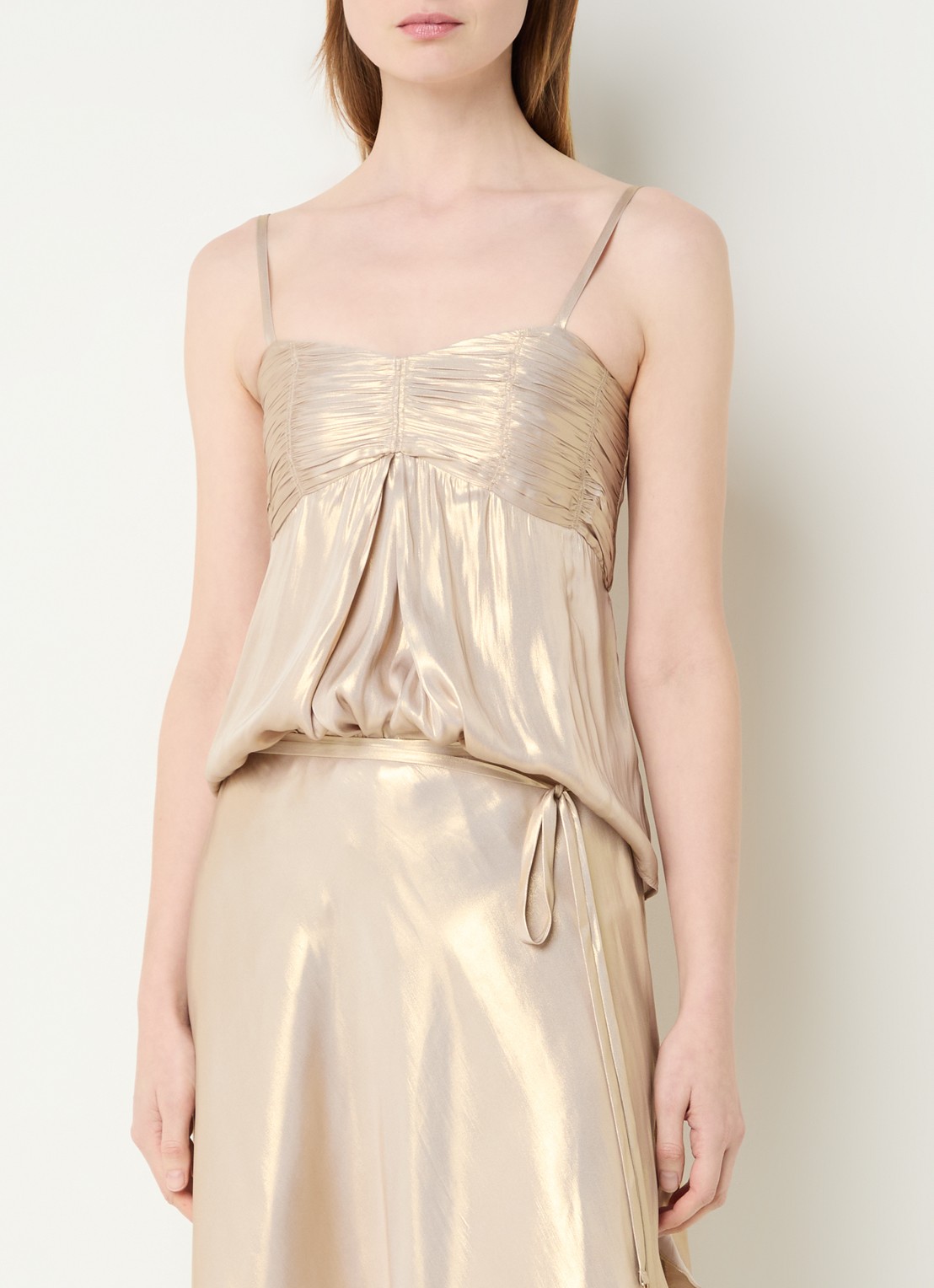 Zadig&Voltaire Cippie spaghettitop met lurex - detail 4 goud