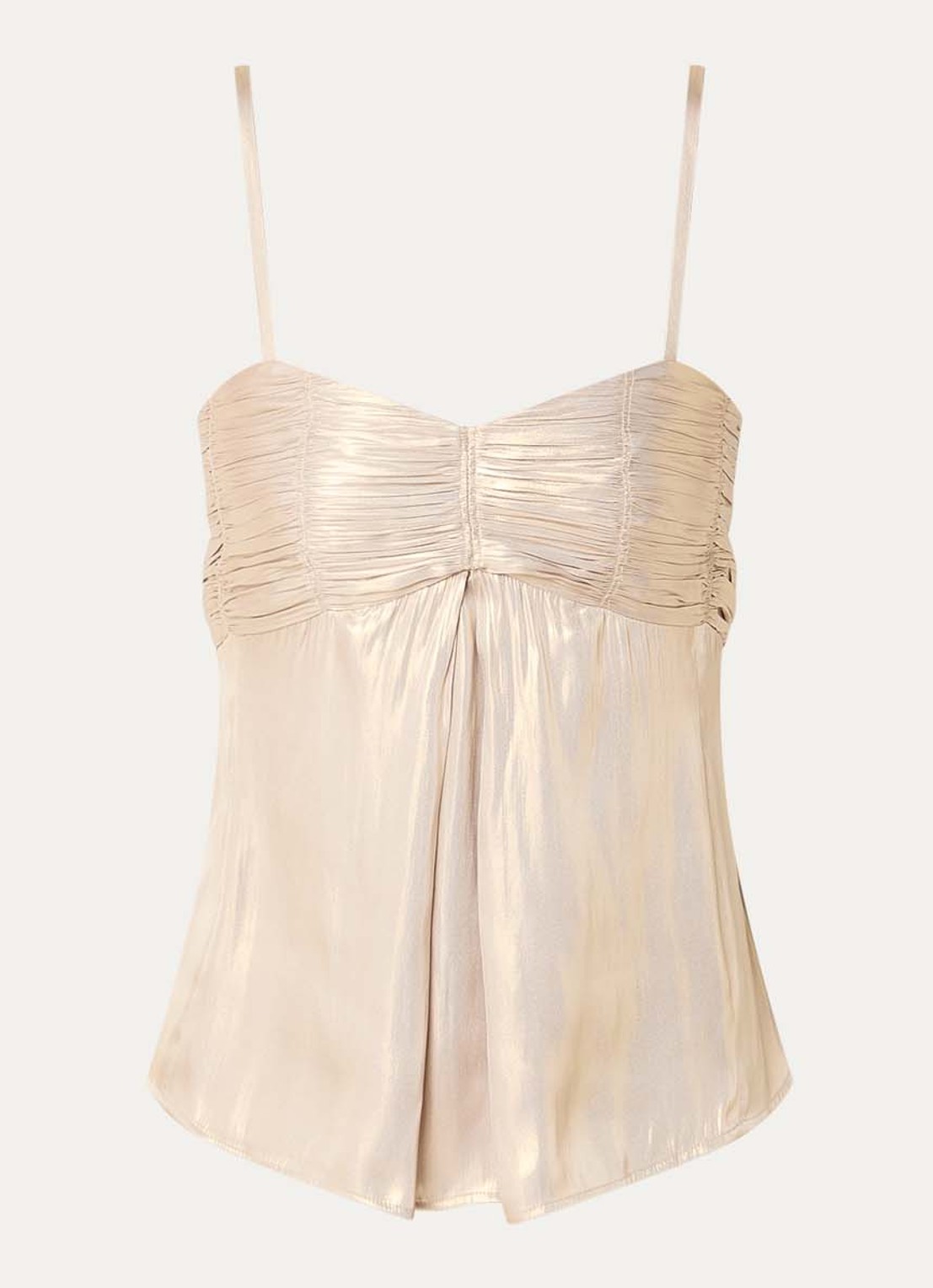 Zadig&Voltaire Cippie spaghettitop met lurex - voorkant 2 goud