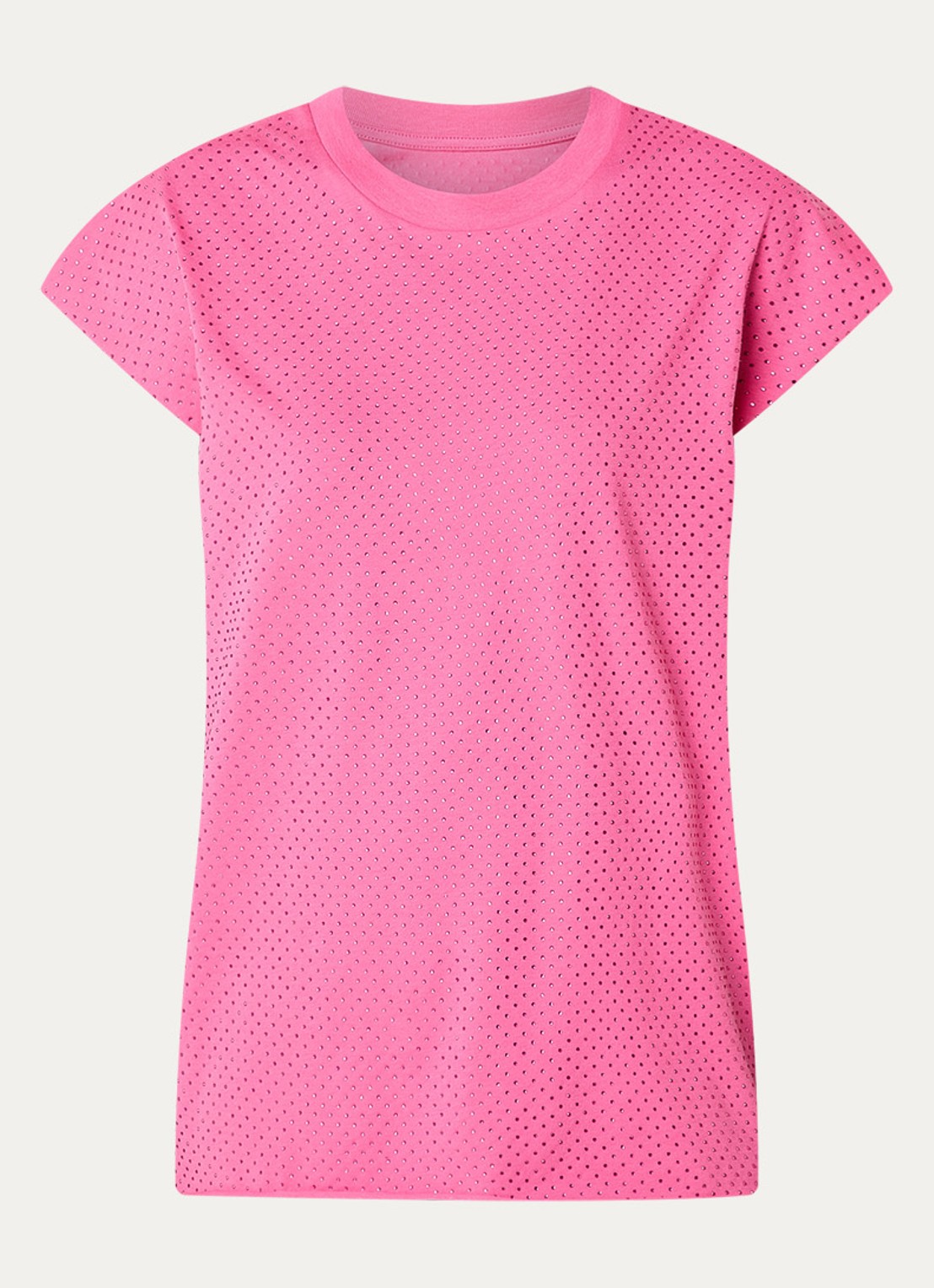 Zadig&Voltaire Cloe mouwloze top met strass - voorkant 2 fuchsia