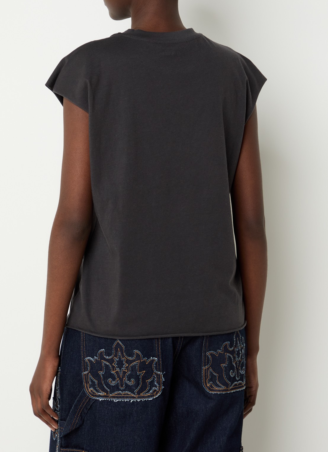 Zadig&Voltaire Cloe T-shirt met print en strass - achterkant 3 donkergrijs