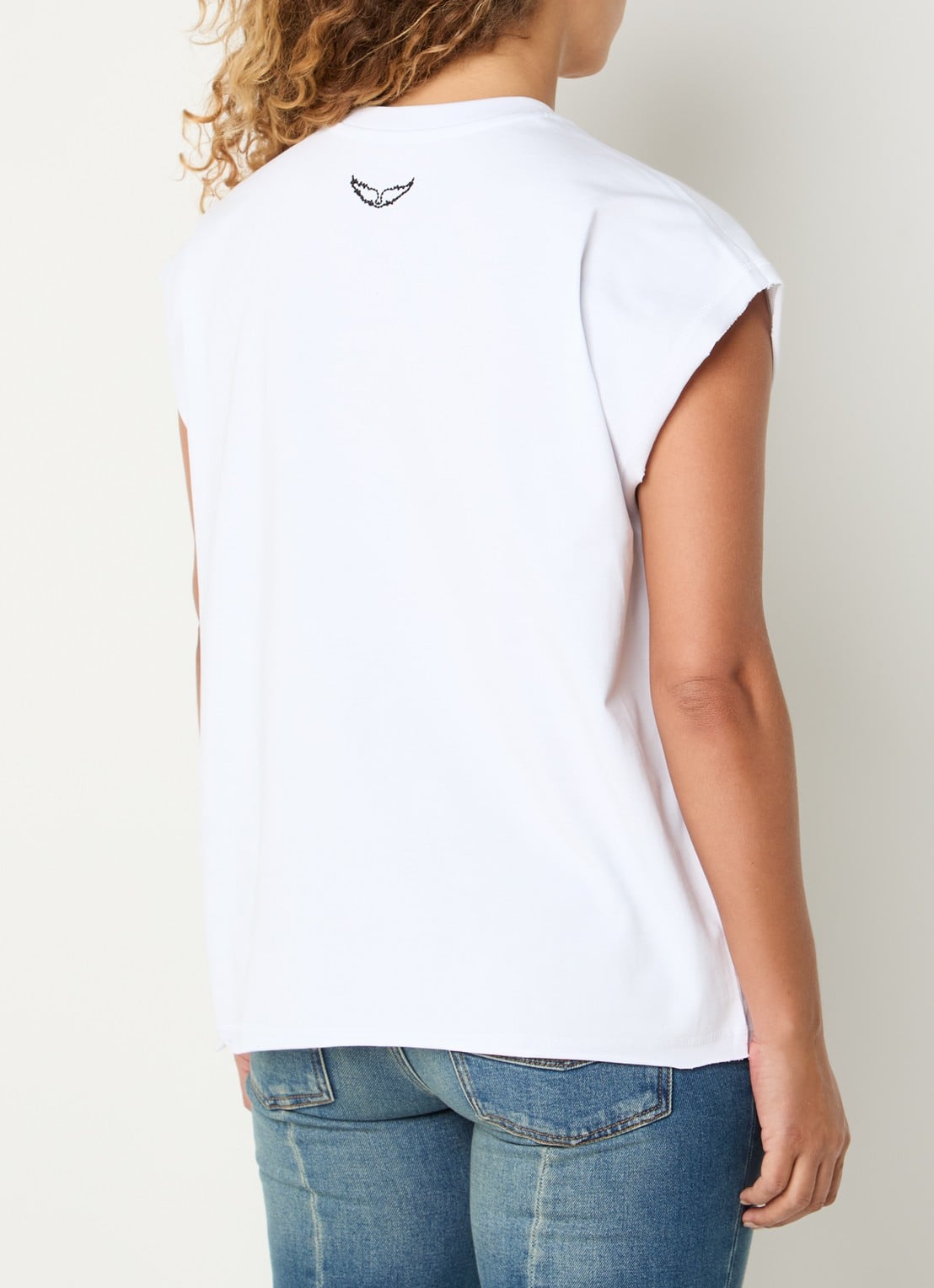 Zadig&Voltaire Cloex T-shirt met strass - achterkant wit