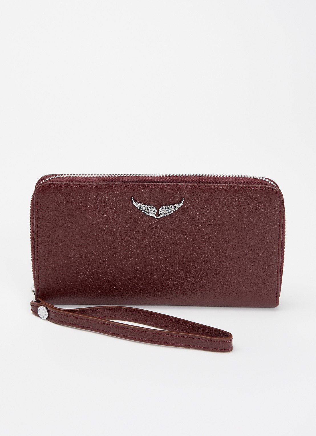 Zadig&Voltaire Compagnon portemonnee van leer - voorkant bordeauxrood