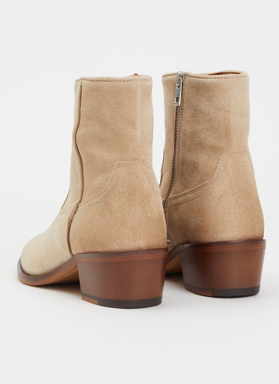 Zadig&Voltaire Cowboylaars van suède - achterkant 4 beige