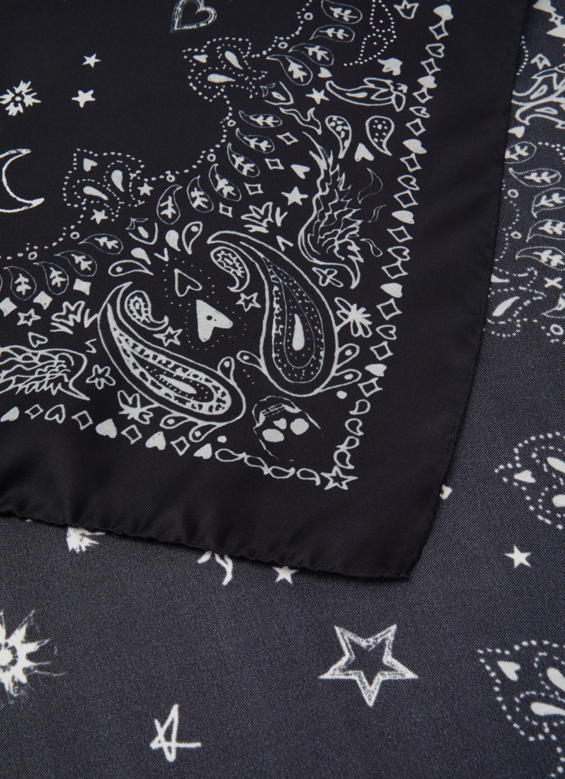 Zadig&Voltaire Debbie 85 sjaal in zijdeblend 85 x 85 cm - detail 3 zwart
