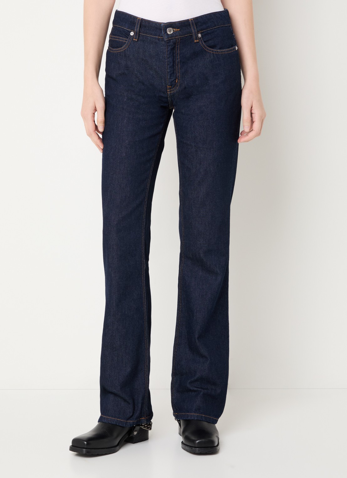 Zadig&Voltaire Eclipse high waist flared jeans met steekzakken - detail 3 indigo