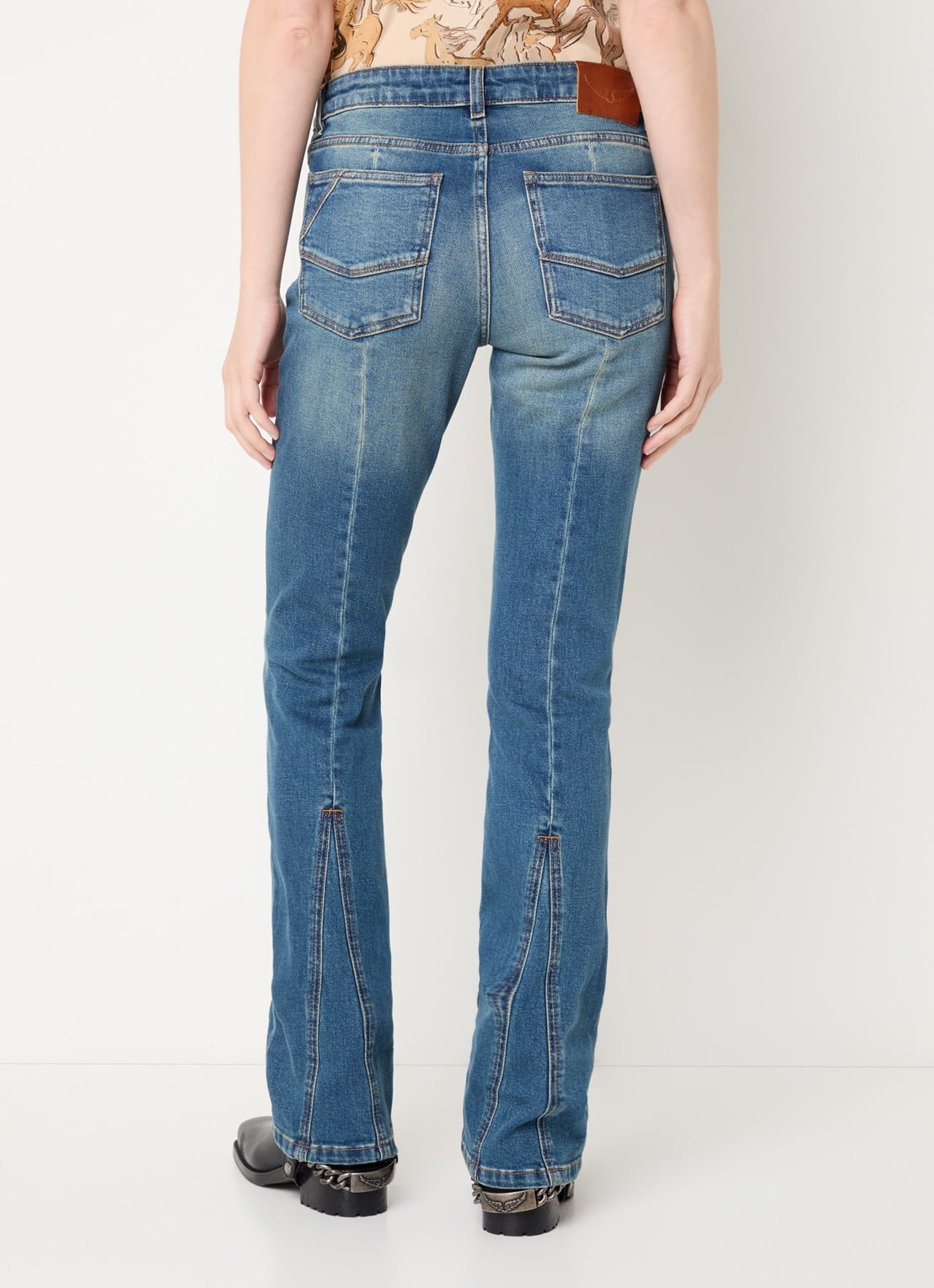 Zadig&Voltaire Eclipse high waist flared jeans met steekzakken - achterkant 3 indigo