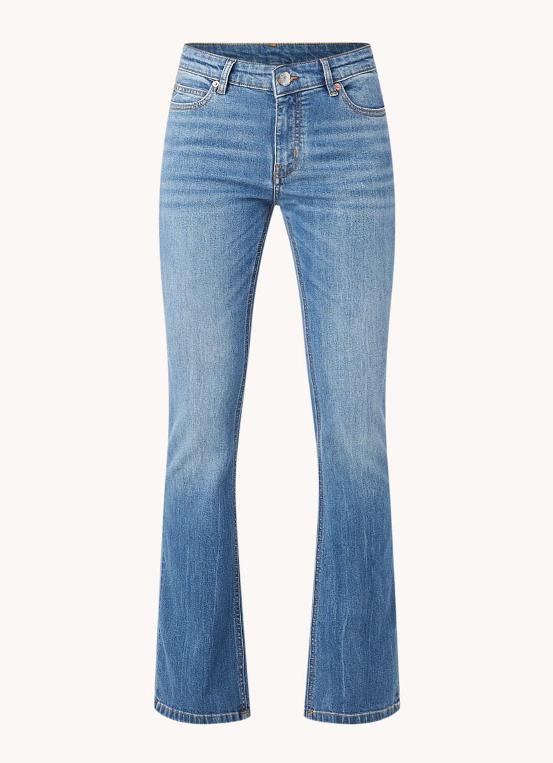 Zadig&Voltaire Eclipse low waist flared jeans met stretch - voorkant indigo