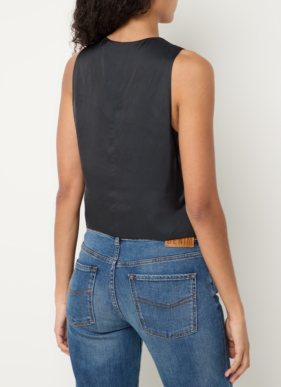 Zadig&Voltaire Emaux gilet van satijn - achterkant 4 zwart