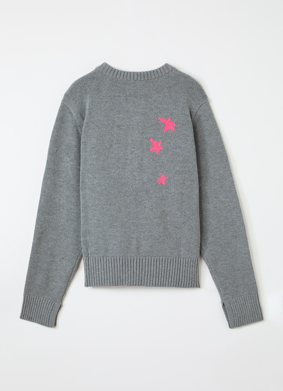 Zadig&Voltaire Fijngebreide trui met ingebreid patroon - voorkant 3 grijs