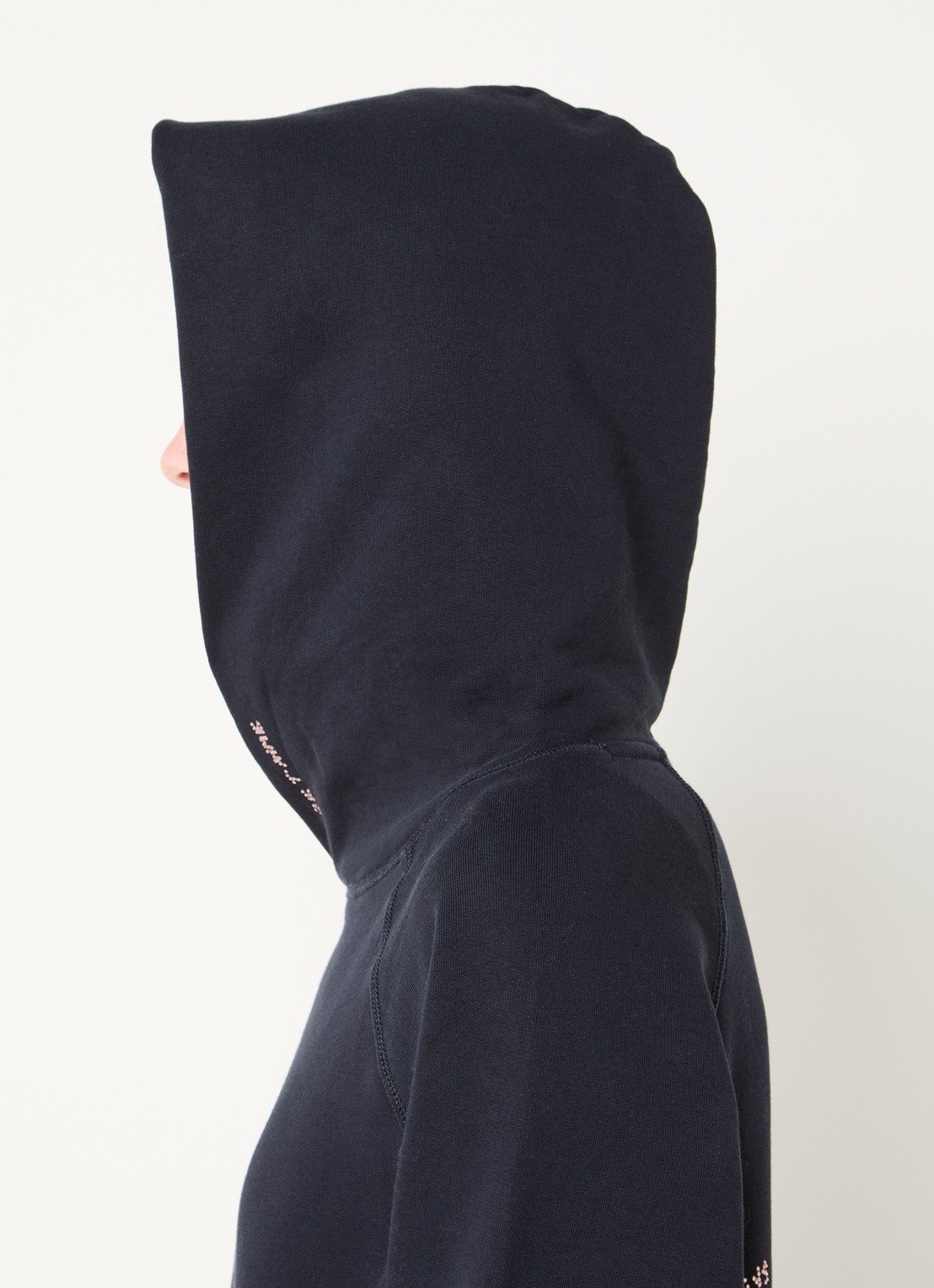 Zadig&Voltaire Georgy hoodie met logo en strass - detail 2 donkerblauw